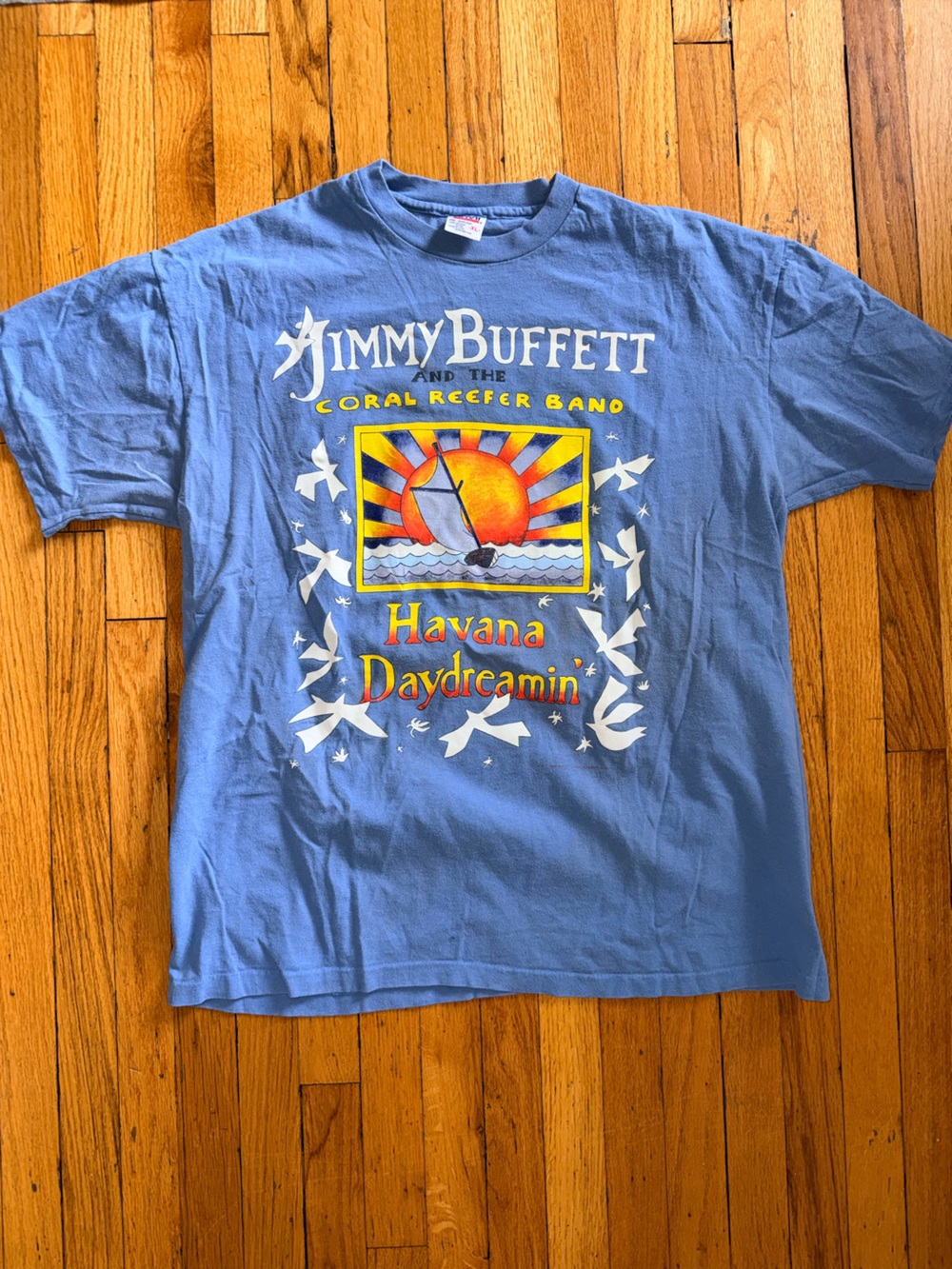 Vintage Gildan Blue Jimmy Buffett Havana tee